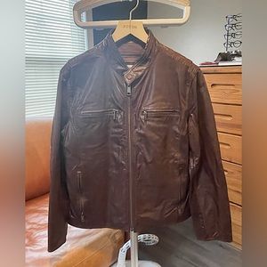 Marc New York - Andrew Marc Brown Leather Jacket